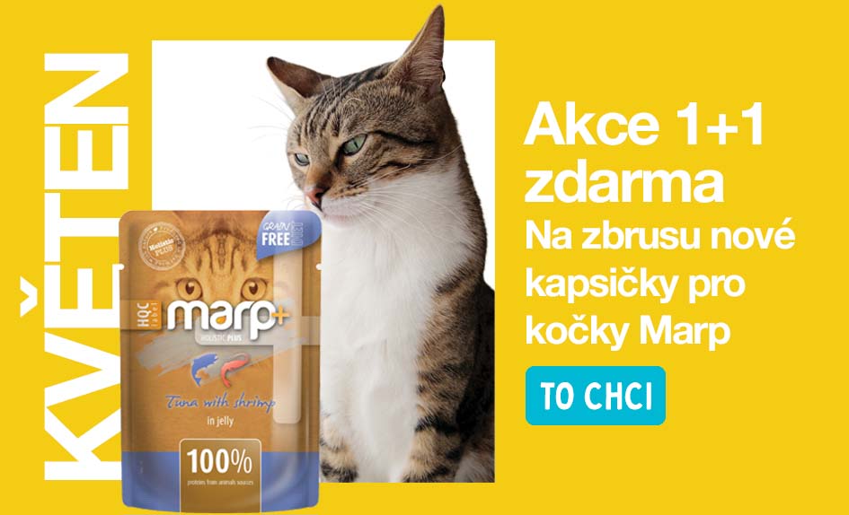 AKCE KVĚTEN: Ke každé kapsičce pro kočky Marp obdržíš stejnou druhou zdarma