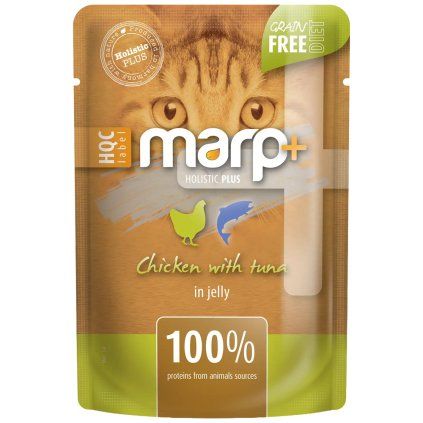 Marp Holistic+ Kapsička pro kočky Kuře s tuňákem v želé 55 g